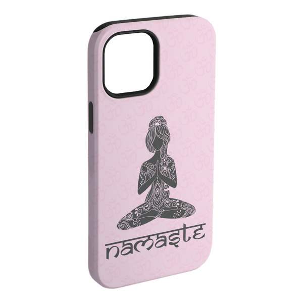 Custom Lotus Pose iPhone Case - Rubber Lined