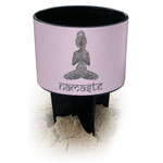 Lotus Pose Black Beach Spiker Drink Holder (Personalized)