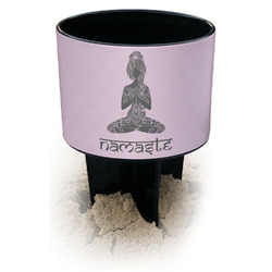 Lotus Pose Black Beach Spiker Drink Holder (Personalized)