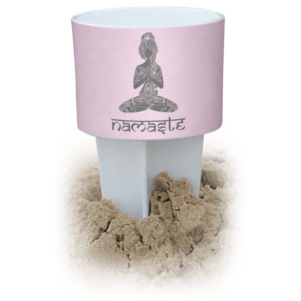 Custom Lotus Pose Beach Spiker Drink Holder (Personalized)
