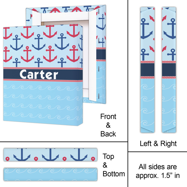 Anchors & Waves 11x14 - Canvas Print - Approval