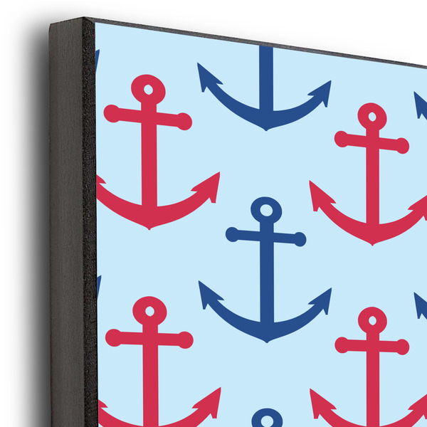 Anchors & Waves 11x14 Wood Print - Closeup