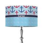 Anchors & Waves 12" Drum Lamp Shade - Fabric (Personalized)
