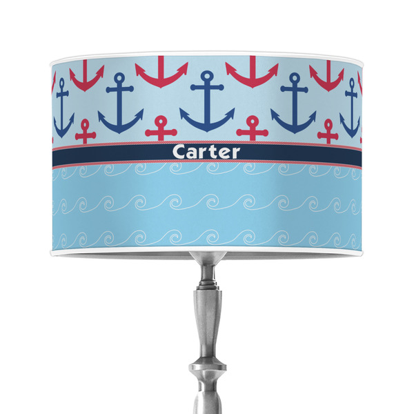 Custom Anchors & Waves 12" Drum Lamp Shade - Poly-film (Personalized)