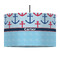 Anchors & Waves 12" Drum Lampshade - PENDANT (Fabric)
