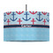 Anchors & Waves 12" Drum Pendant Lamp - Fabric (Personalized)