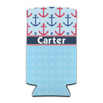 Anchors & Waves Can Cooler (tall 12 oz) (Personalized)