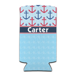 Anchors & Waves Can Cooler (tall 12 oz) (Personalized)