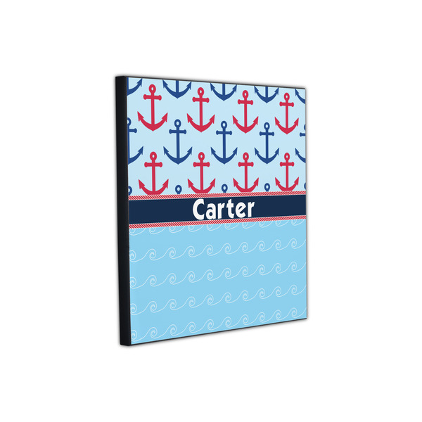 Anchors & Waves 12x12 Wood Print - Angle View