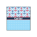 Anchors & Waves Wood Print - 12x12 (Personalized)