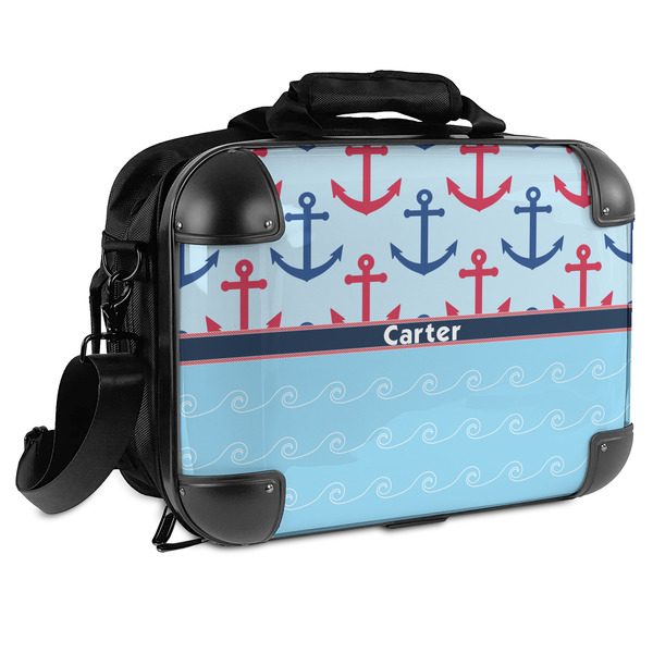 Custom Anchors & Waves Hard Shell Briefcase (Personalized)