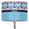 Anchors & Waves 16" Drum Lampshade - ON STAND (Fabric)