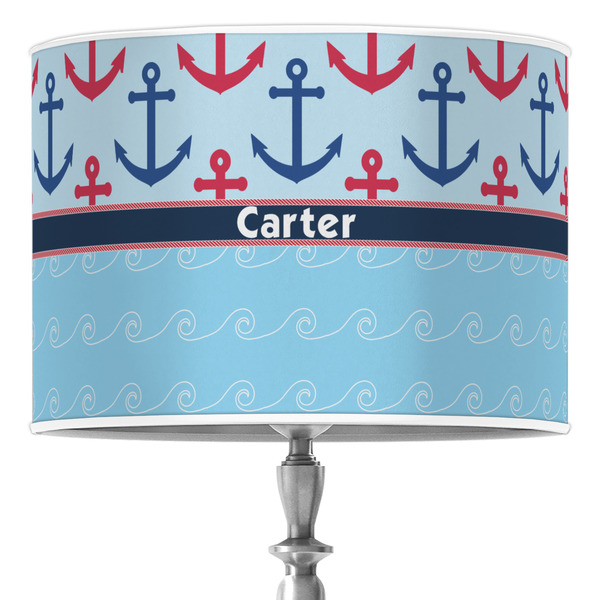 Custom Anchors & Waves Drum Lamp Shade (Personalized)