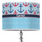Anchors & Waves 16" Drum Lampshade - ON STAND (Poly Film)