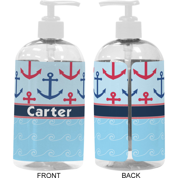 Anchors & Waves 16 oz Plastic Liquid Dispenser- Approval- White