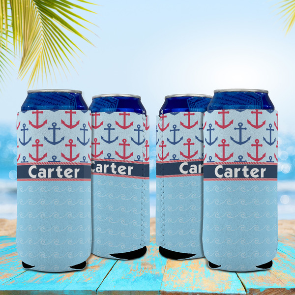 Anchors & Waves 16oz Can Sleeve - Set of 4 - LIFESTYLE