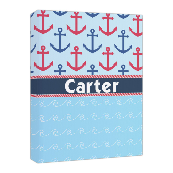 Custom Anchors & Waves Canvas Print - 16x20 (Personalized)