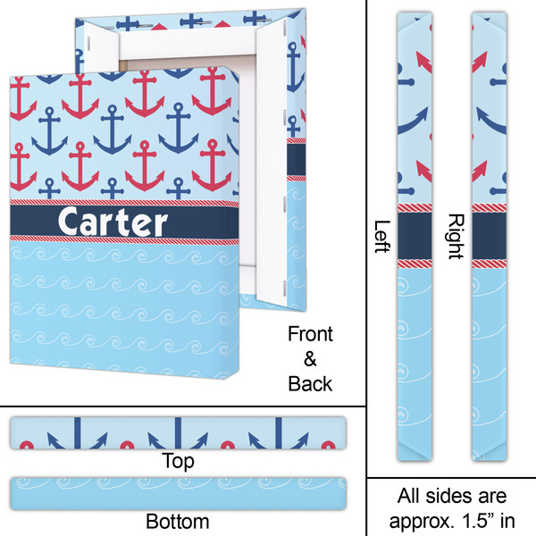 Anchors & Waves 16x20 - Canvas Print - Approval