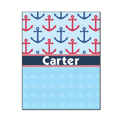 Anchors & Waves Wood Print - 16x20 (Personalized)