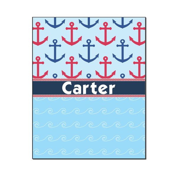 Custom Anchors & Waves Wood Print - 16x20 (Personalized)