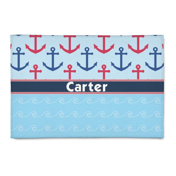 Custom Anchors & Waves Patio Rug (Personalized)