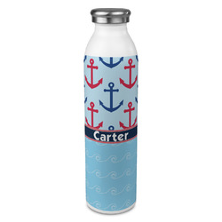 Anchors & Waves 20oz Stainless Steel Water Bottle - Full Print (Personalized)