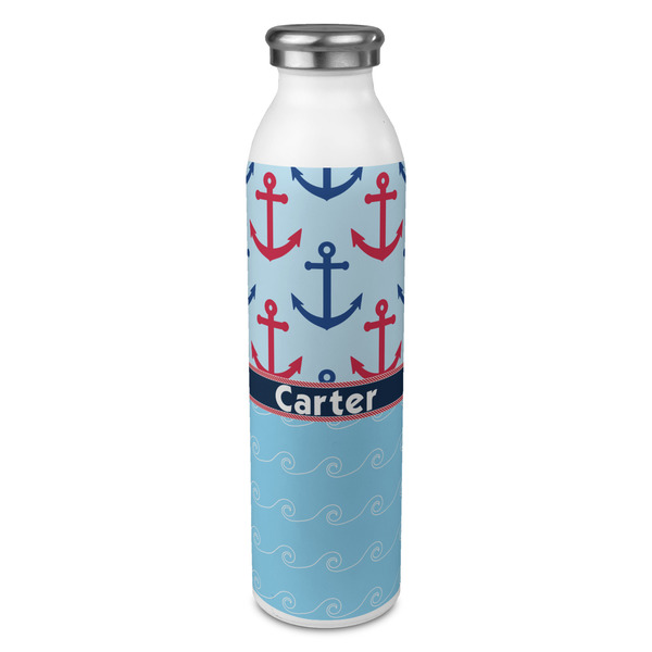 Custom Anchors & Waves 20oz Stainless Steel Water Bottle - Full Print (Personalized)