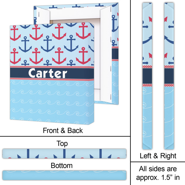 Anchors & Waves 20x24 - Canvas Print - Approval