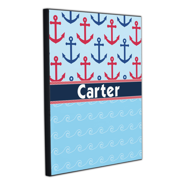 Anchors & Waves 20x24 Wood Print - Angle View