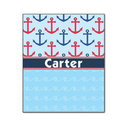 Anchors & Waves Wood Print - 20x24 (Personalized)
