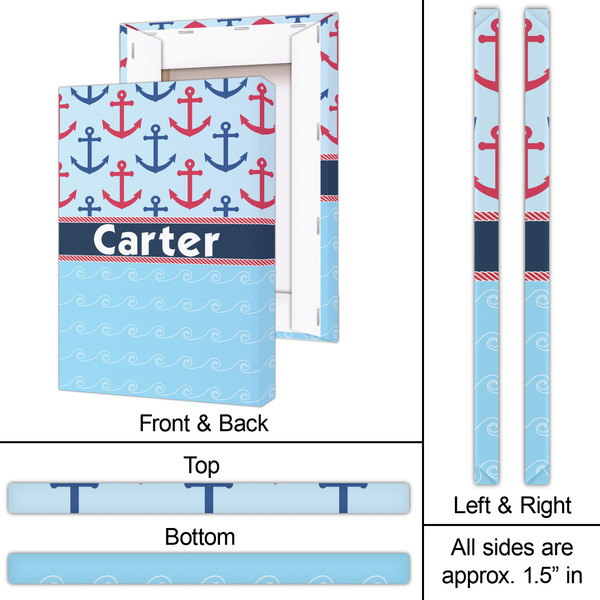 Anchors & Waves 20x30 - Canvas Print - Approval