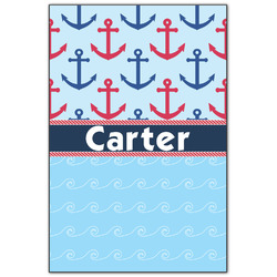 Anchors & Waves Wood Print - 20x30 (Personalized)