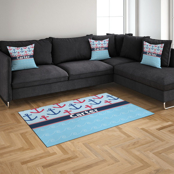 Anchors & Waves 4'x6' Indoor Area Rugs - IN CONTEXT