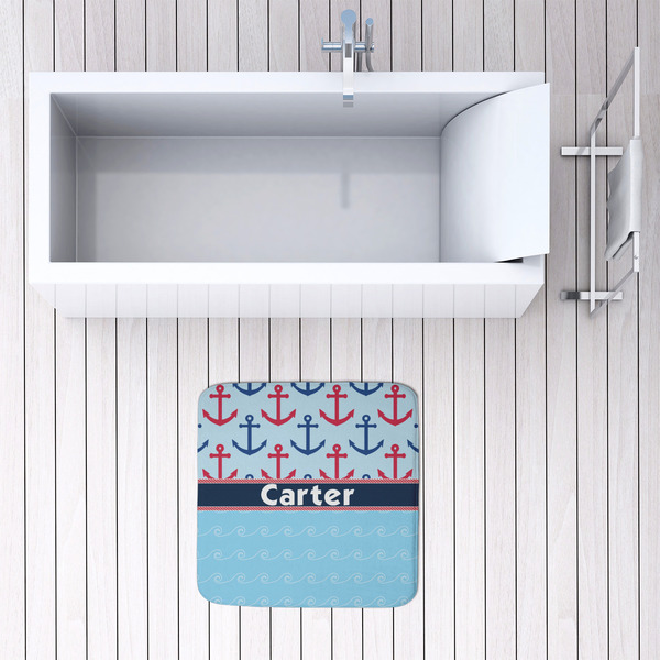 Anchors & Waves 48x48 Foam Memory Mat - LIFESTYLE