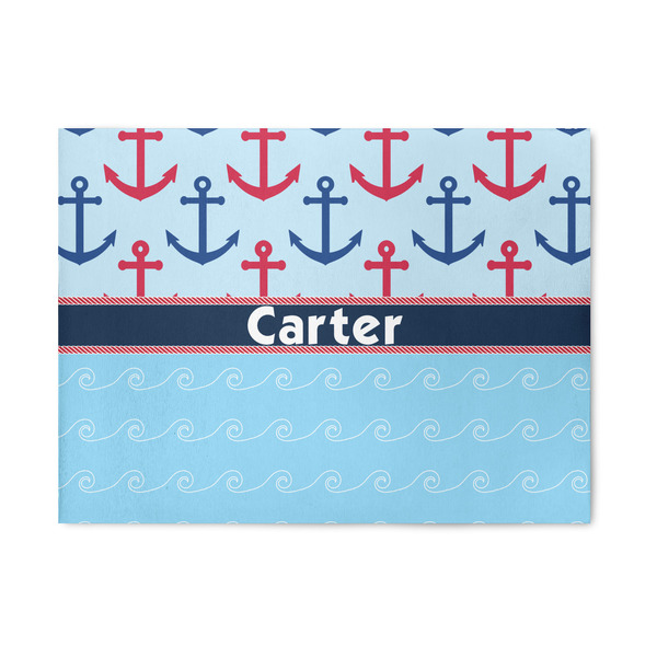 Custom Anchors & Waves 5' x 7' Patio Rug (Personalized)