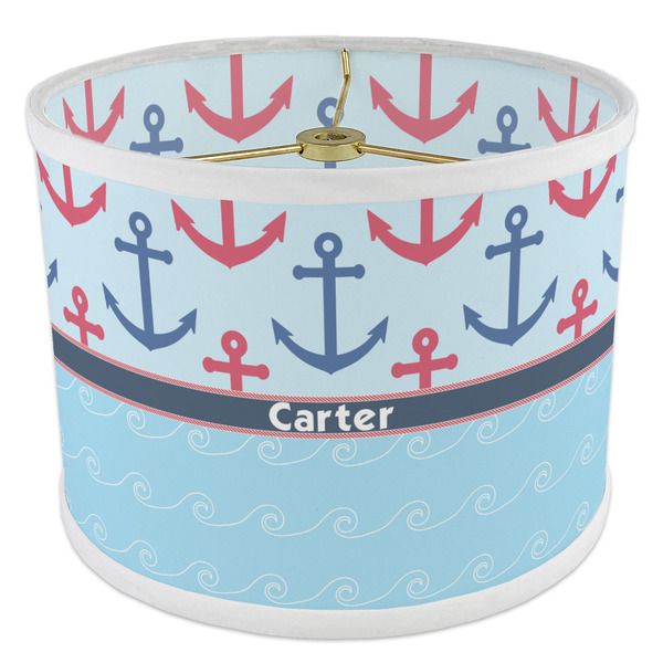 Anchors & Waves 8" Drum Lampshade - ANGLE Poly-Film