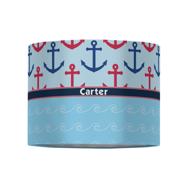 Anchors & Waves 8" Drum Lampshade - FRONT (Fabric)