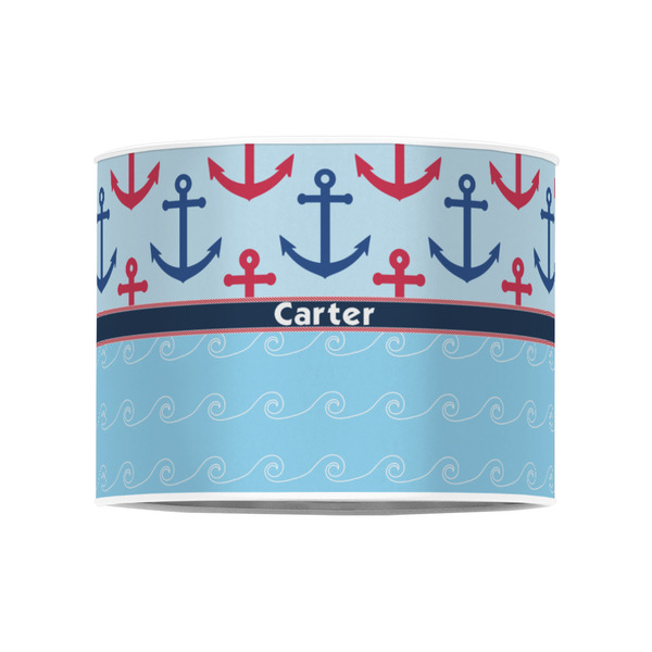 Anchors & Waves 8" Drum Lampshade - FRONT (Poly Film)