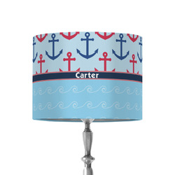 Anchors & Waves 8" Drum Lamp Shade - Fabric (Personalized)