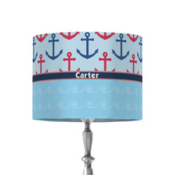 Anchors & Waves 8" Drum Lamp Shade - Fabric (Personalized)