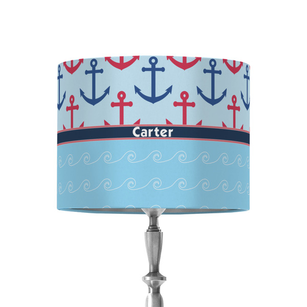 Custom Anchors & Waves 8" Drum Lamp Shade - Fabric (Personalized)