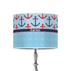 Anchors & Waves 8" Drum Lamp Shade - Poly-film (Personalized)