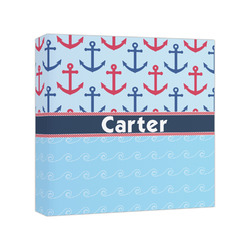 Anchors & Waves Canvas Print - 8x8 (Personalized)