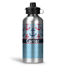 Anchors & Waves Water Bottle - Aluminum - 20 oz (Personalized)