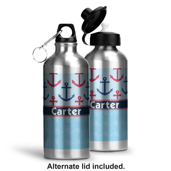 Anchors & Waves Aluminum Water Bottle - Alternate lid options