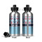Anchors & Waves Aluminum Water Bottle - Front and Back