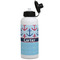 Anchors & Waves Aluminum Water Bottle - White Front