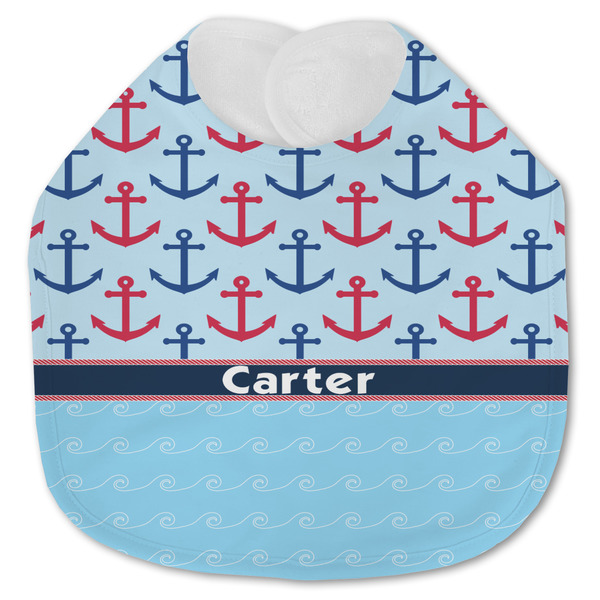 Anchors & Waves Baby Bib - AFT closed