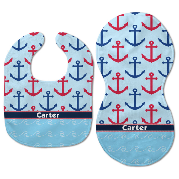 Anchors & Waves Baby Bib & Burp Set - Approval (new bib & burp)