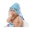 Anchors & Waves Baby Hooded Towel on Child